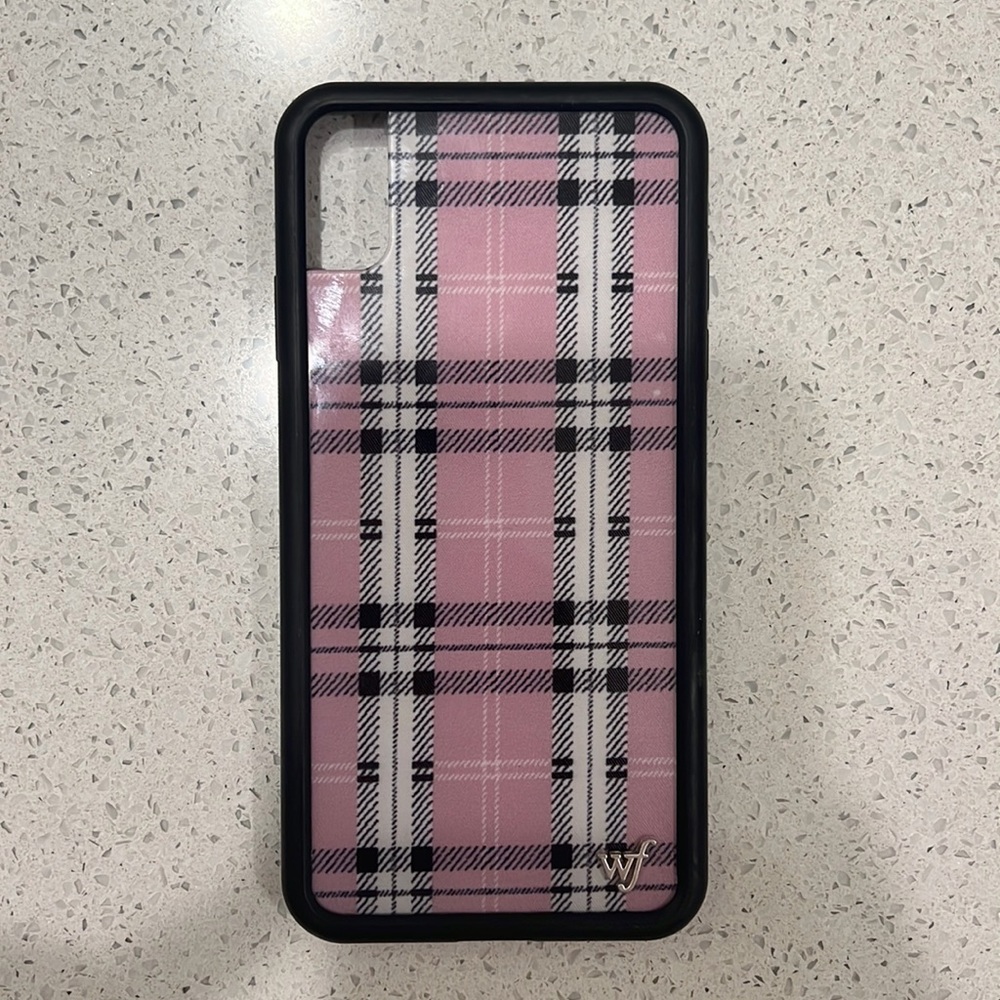 wildflower lavender plaid Iphone Xs Max Case